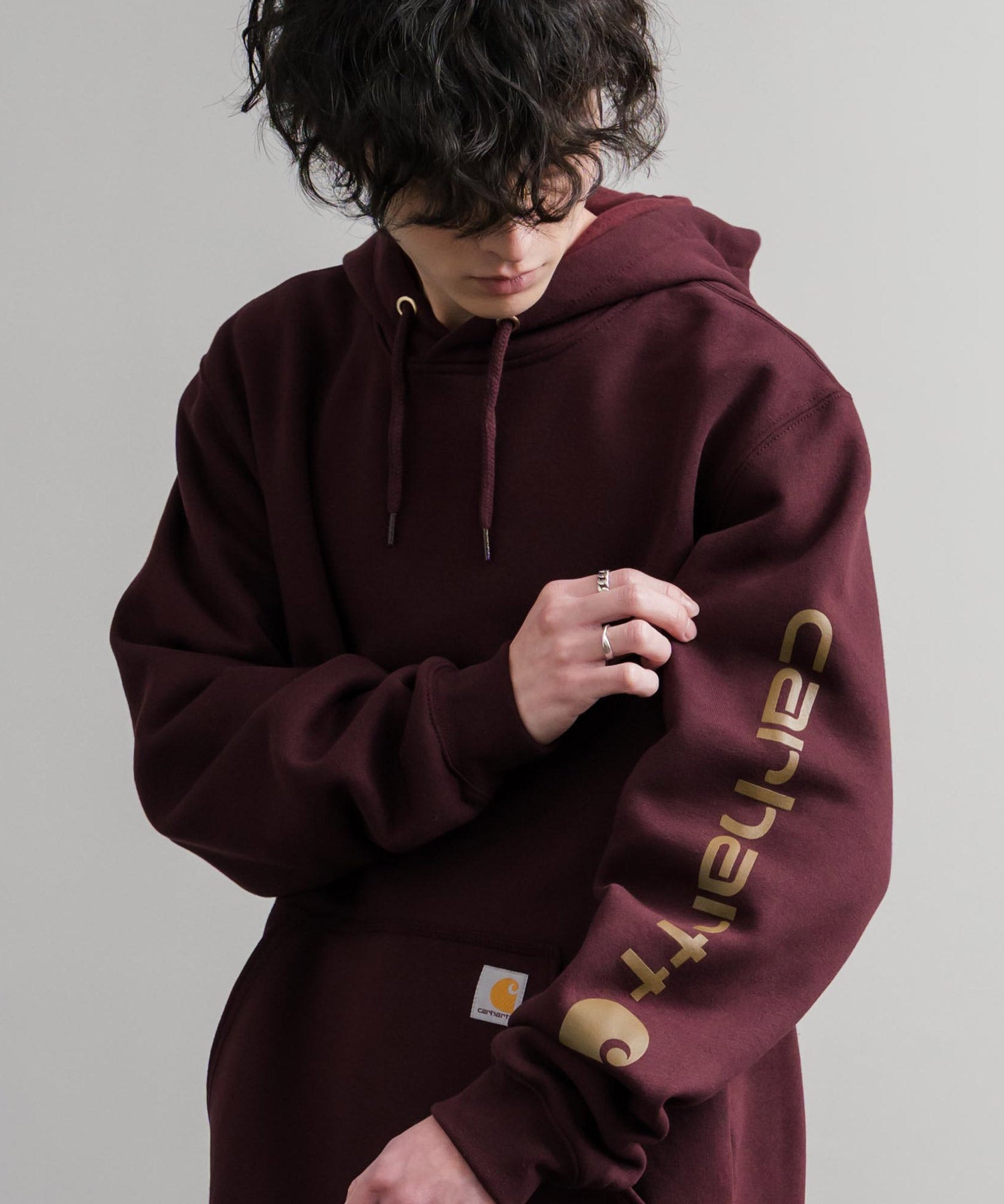 Carhartt カーハート Midweight Logo Sleeve Graphic Sweatshirt/ロゴスリーブミッドウエイトプルオーバーパーカー 15539
