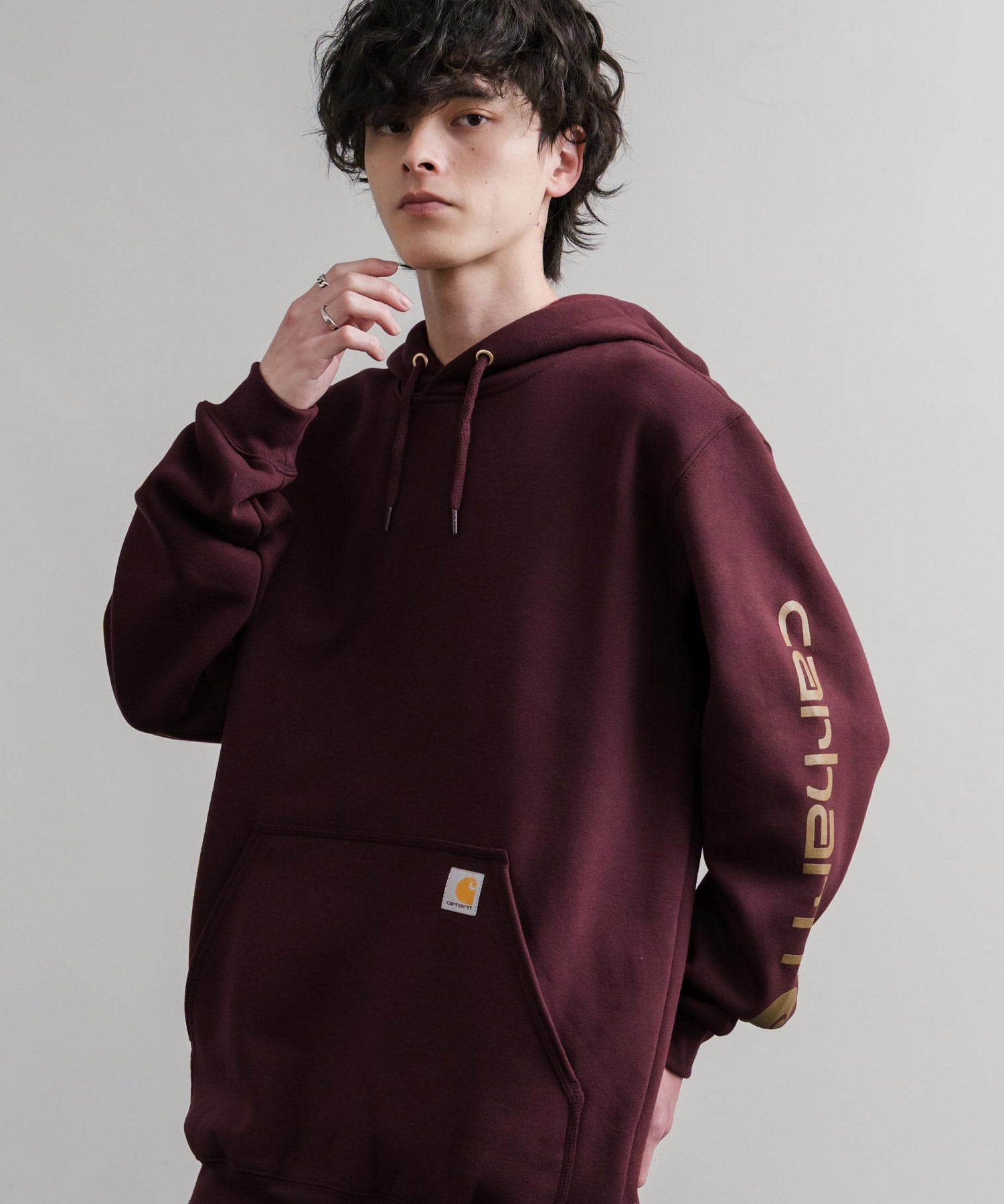 Carhartt カーハート Midweight Logo Sleeve Graphic Sweatshirt/ロゴスリーブミッドウエイトプルオーバーパーカー 15539