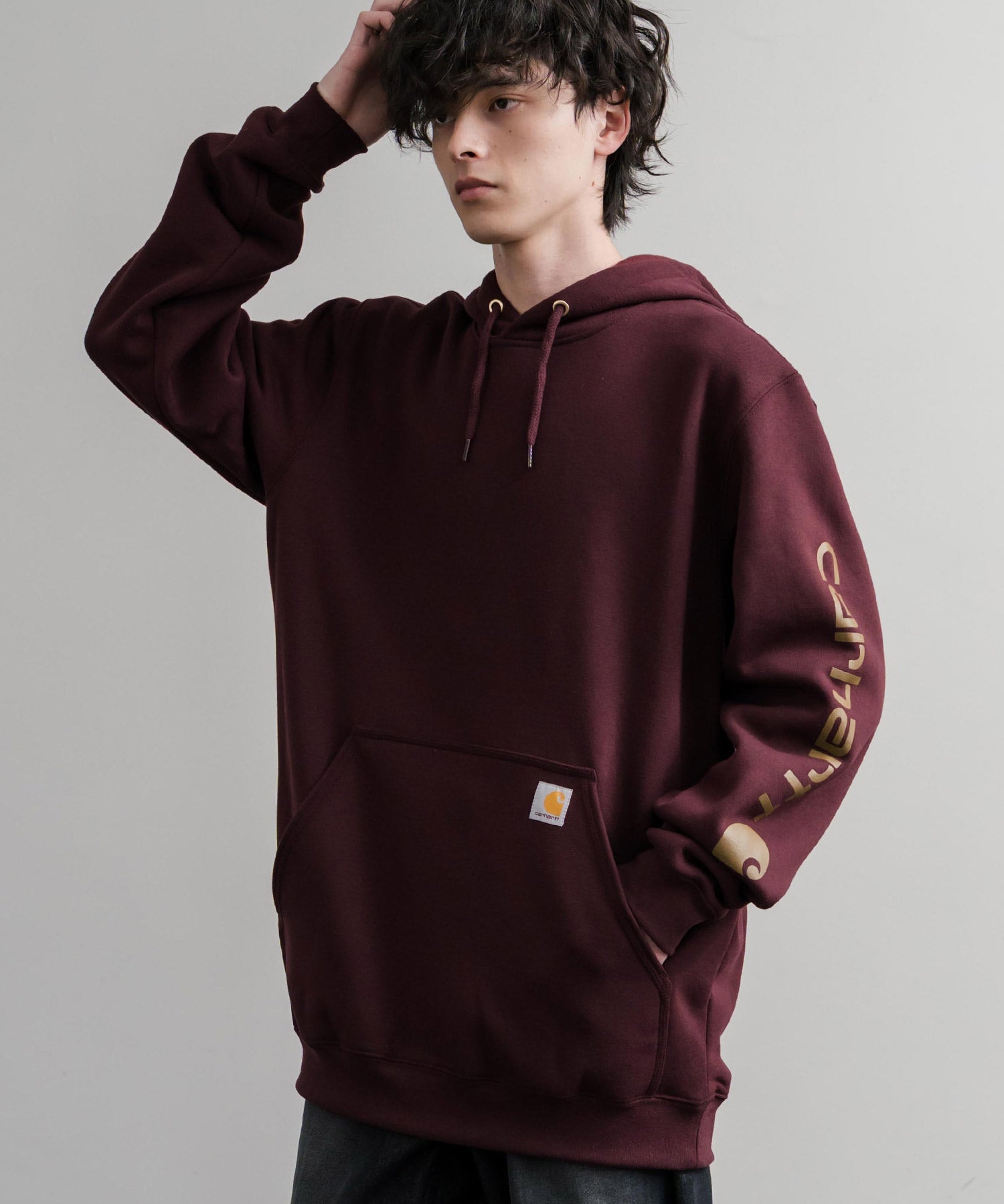 Carhartt カーハート Midweight Logo Sleeve Graphic Sweatshirt/ロゴスリーブミッドウエイトプルオーバーパーカー 15539