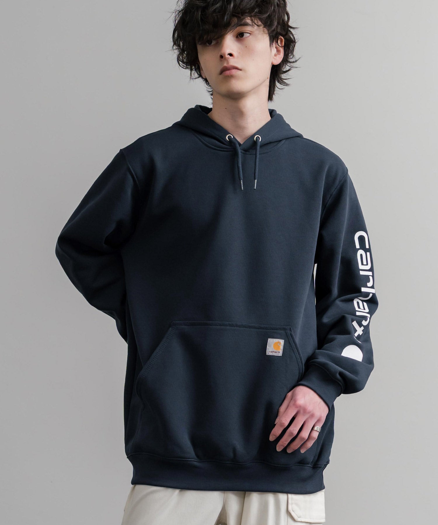 Carhartt カーハート Midweight Logo Sleeve Graphic Sweatshirt/ロゴスリーブミッドウエイトプルオーバーパーカー 15539