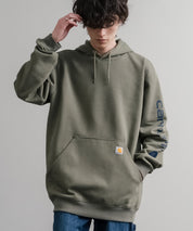 Carhartt カーハート Midweight Logo Sleeve Graphic Sweatshirt/ロゴスリーブミッドウエイトプルオーバーパーカー 15539