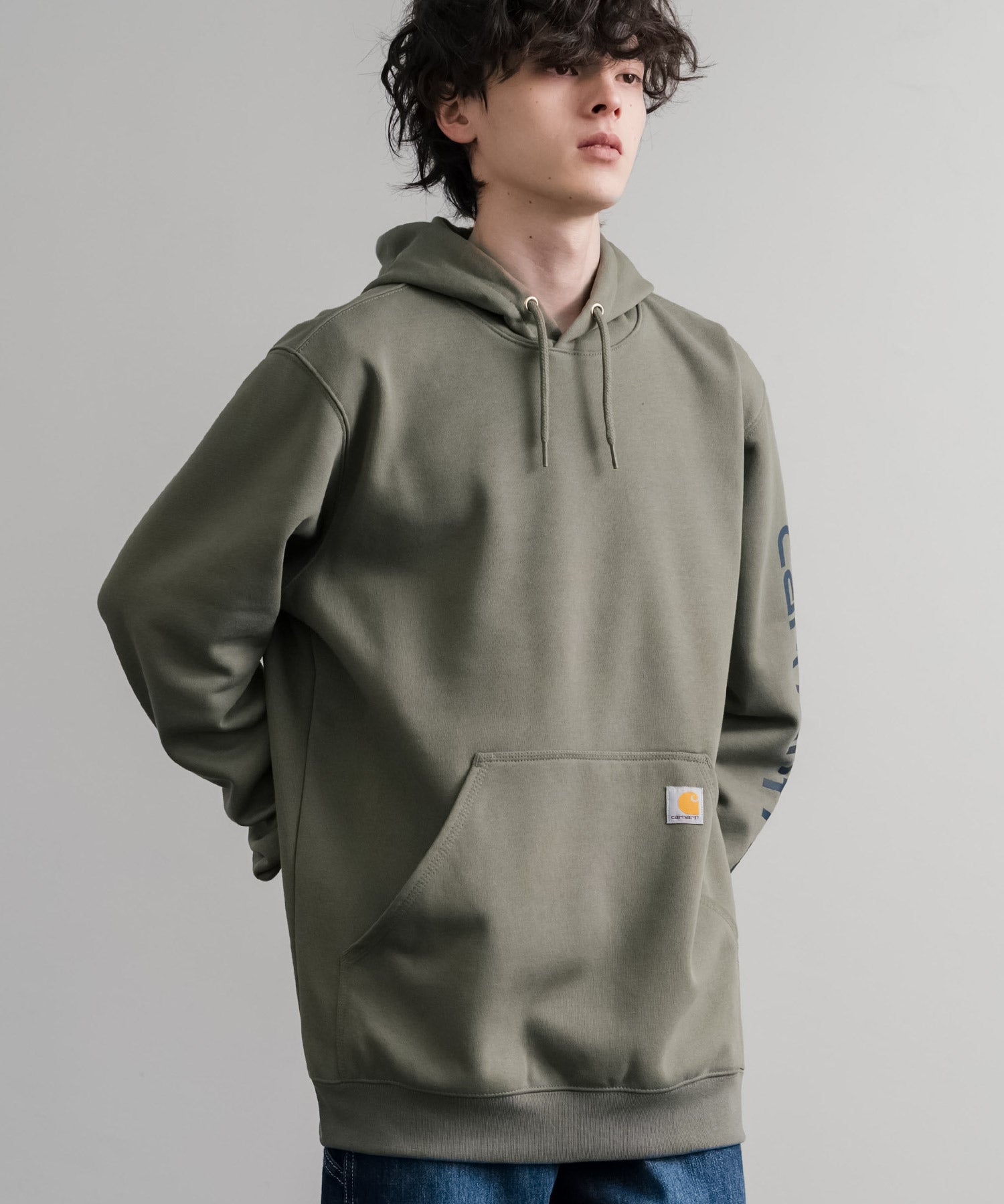 Carhartt カーハート Midweight Logo Sleeve Graphic Sweatshirt/ロゴスリーブミッドウエイトプルオーバーパーカー 15539