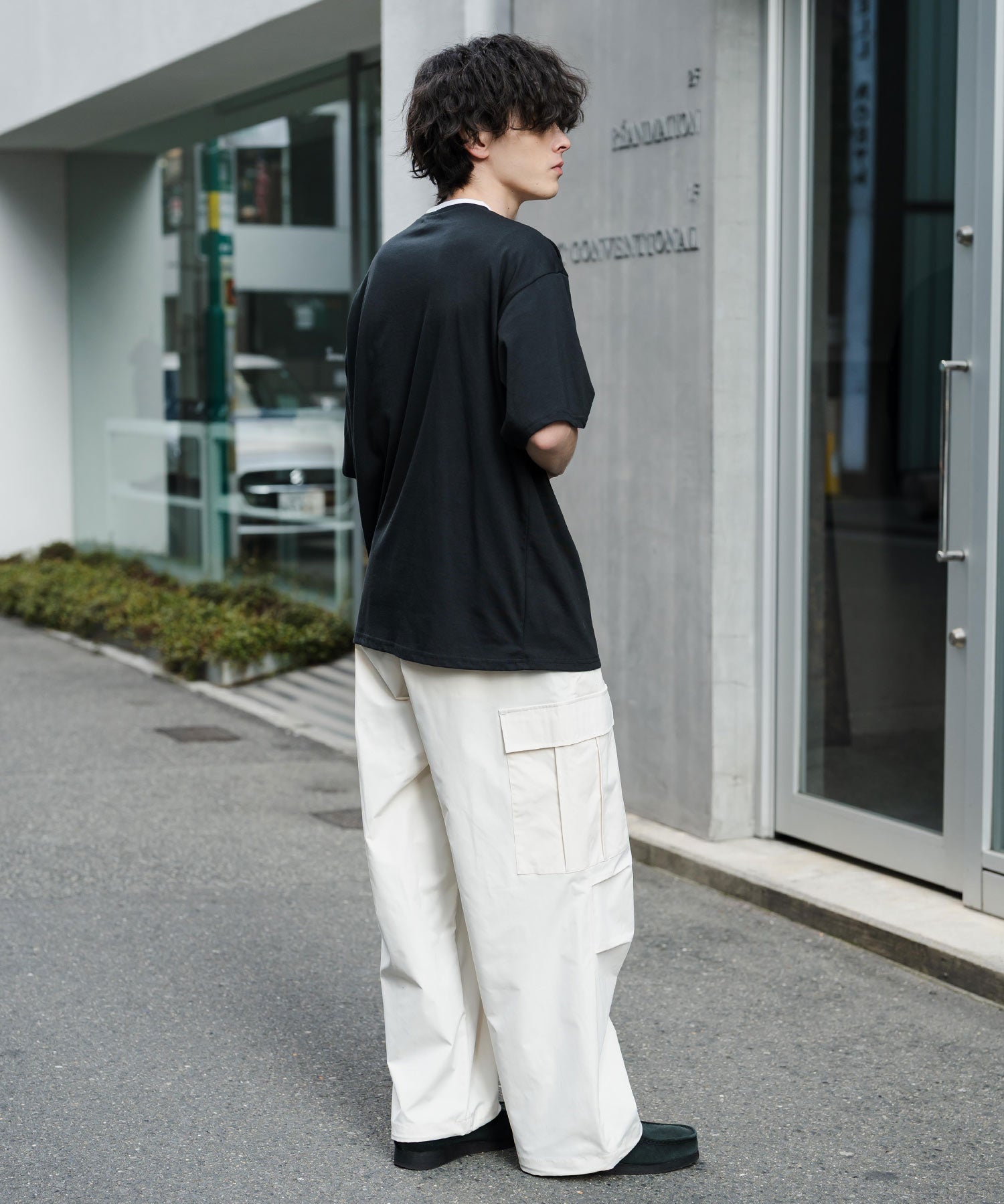オーバーサイズ レイヤードヘンリーネック半袖Tシャツ 15552