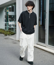 オーバーサイズ レイヤードヘンリーネック半袖Tシャツ 15552