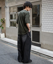 オーバーサイズ レイヤードヘンリーネック半袖Tシャツ 15552