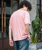オーバーサイズ レイヤードヘンリーネック半袖Tシャツ 15552