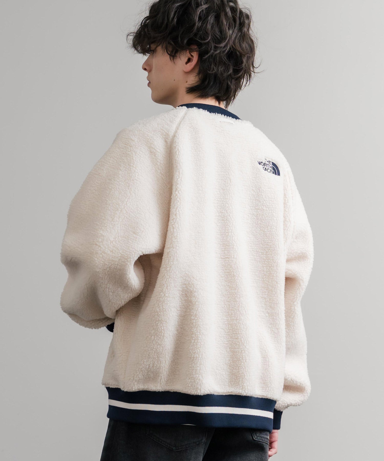 日本未展開モデル THE NORTH FACE ザ・ノースフェイス WHITE LABEL ホワイトレーベル VIVO FLEECE JACKET ロゴ刺繍シープボアフリースジャケット 15554