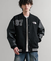 日本未展開モデル WHITE LABEL THE NORTH FACE VARSITY HEAT JACKET オーバーサイズフェイクレザー切替スタジャン/ブルゾン 15555