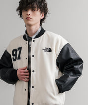 日本未展開モデル WHITE LABEL THE NORTH FACE VARSITY HEAT JACKET オーバーサイズフェイクレザー切替スタジャン/ブルゾン 15555