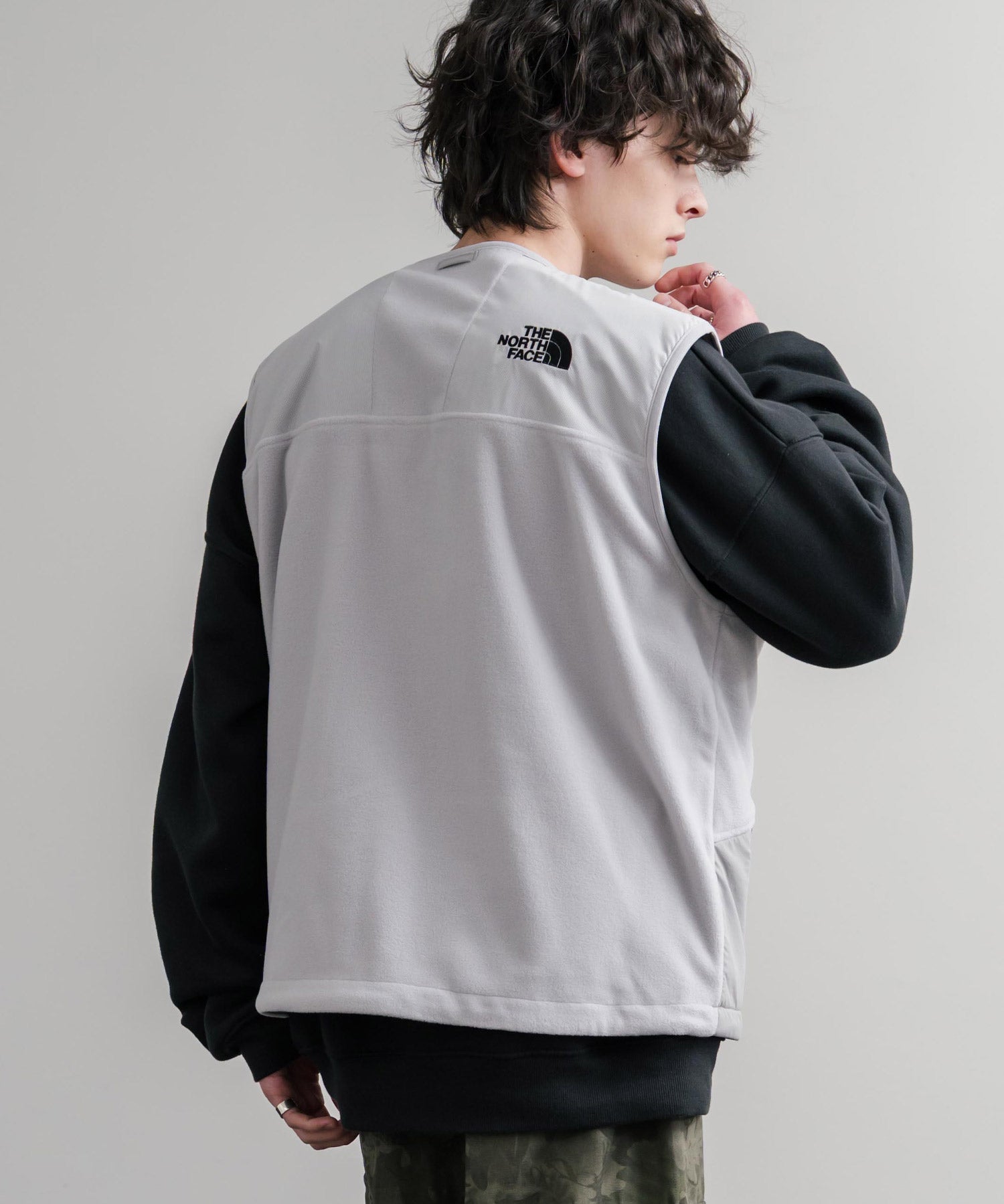 日本未展開モデル THE NORTH FACE ザ・ノースフェイス LINE-X FLEECE VEST ワンポイントロゴ刺繍フリースベスト 15569