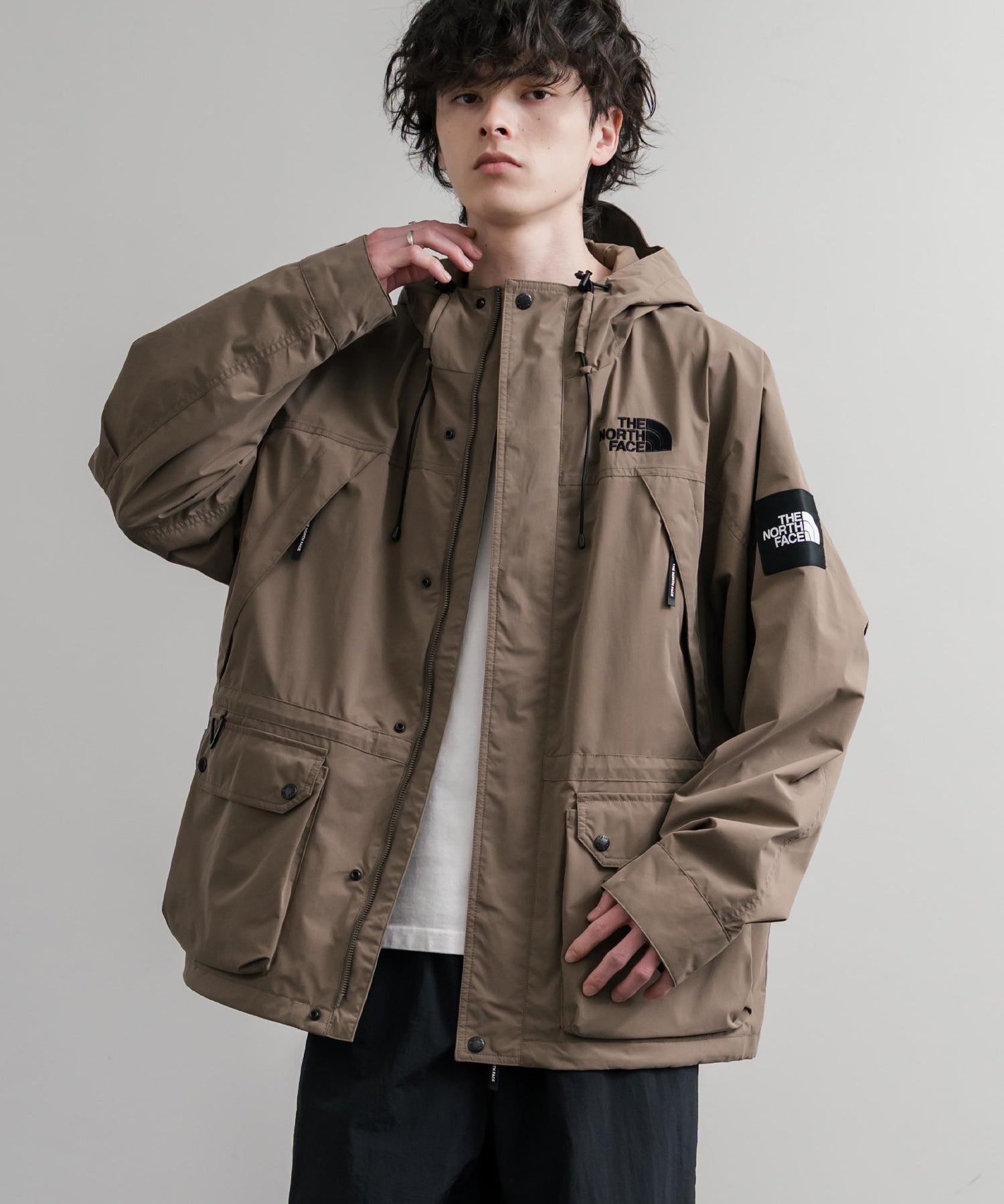 日本未展開モデル THE NORTH FACE ザ・ノースフェイス WHITE LABEL ホワイトレーベル EXPLORER JACKET オーバーサイズワンポイントロゴエクスプローラージャケット 15571
