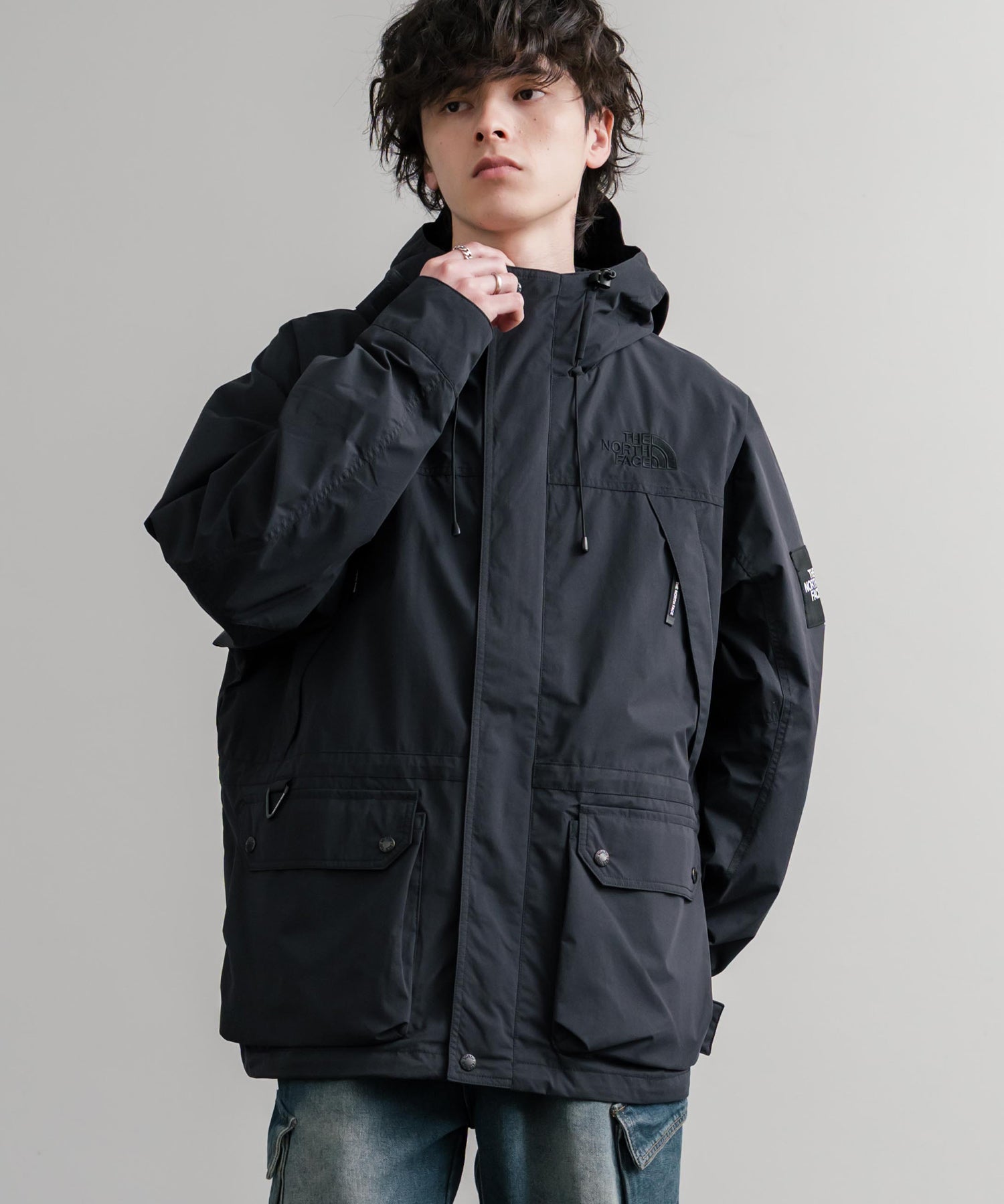 日本未展開モデル THE NORTH FACE ザ・ノースフェイス WHITE LABEL ホワイトレーベル EXPLORER JACKET オーバーサイズワンポイントロゴエクスプローラージャケット 15571