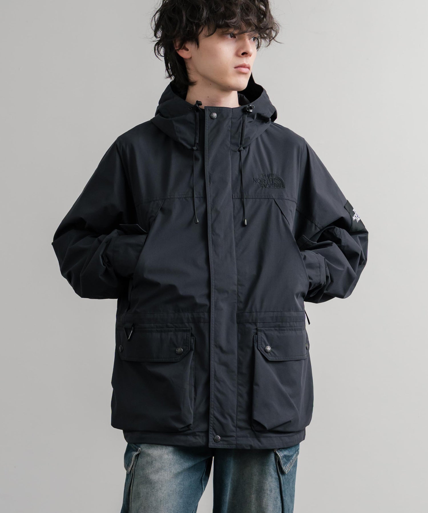 日本未展開モデル THE NORTH FACE ザ・ノースフェイス WHITE LABEL ホワイトレーベル EXPLORER JACKET オーバーサイズワンポイントロゴエクスプローラージャケット 15571