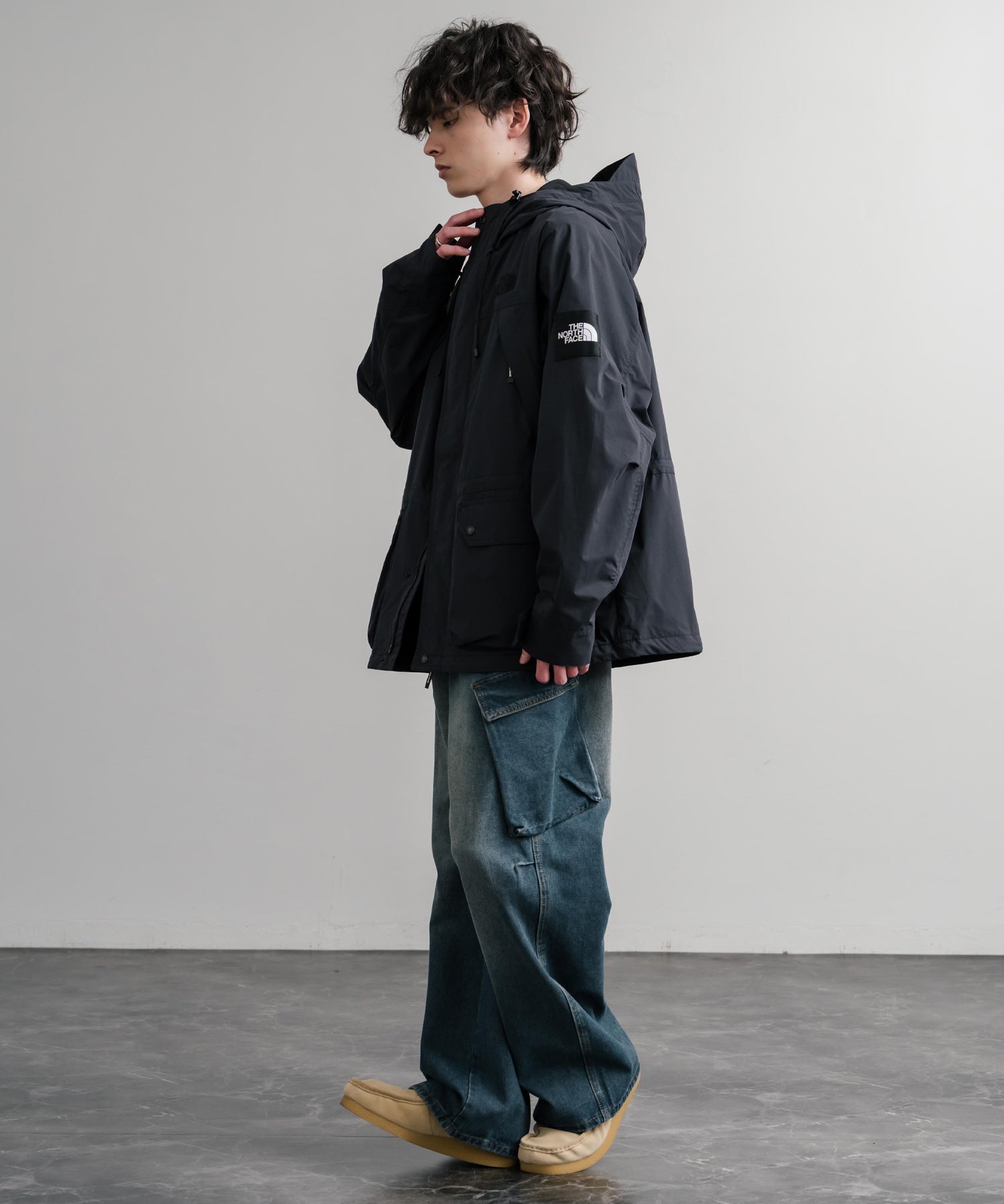 日本未展開モデル THE NORTH FACE ザ・ノースフェイス WHITE LABEL ホワイトレーベル EXPLORER JACKET オーバーサイズワンポイントロゴエクスプローラージャケット 15571