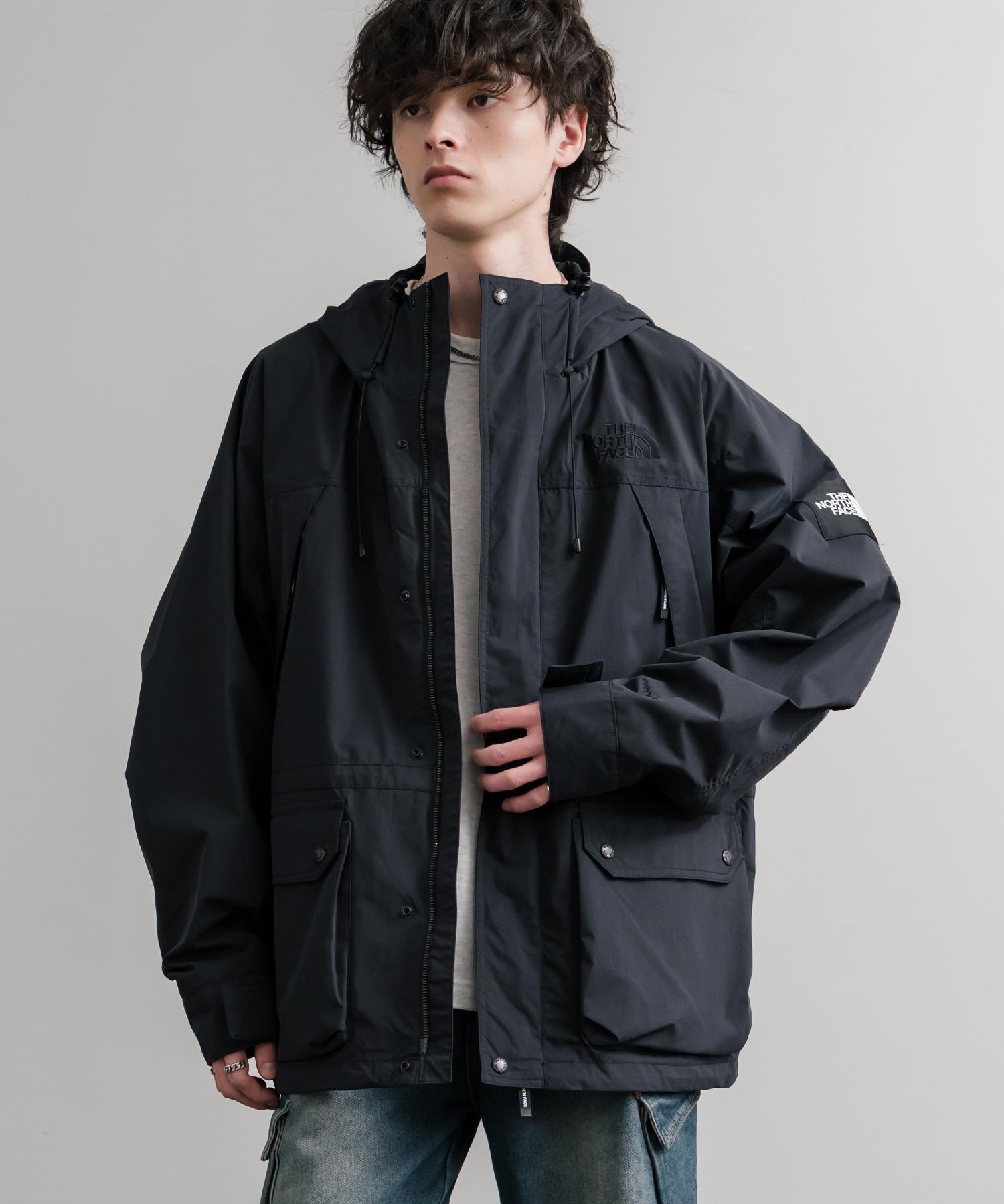 日本未展開モデル THE NORTH FACE ザ・ノースフェイス WHITE LABEL ホワイトレーベル EXPLORER JACKET オーバーサイズワンポイントロゴエクスプローラージャケット 15571
