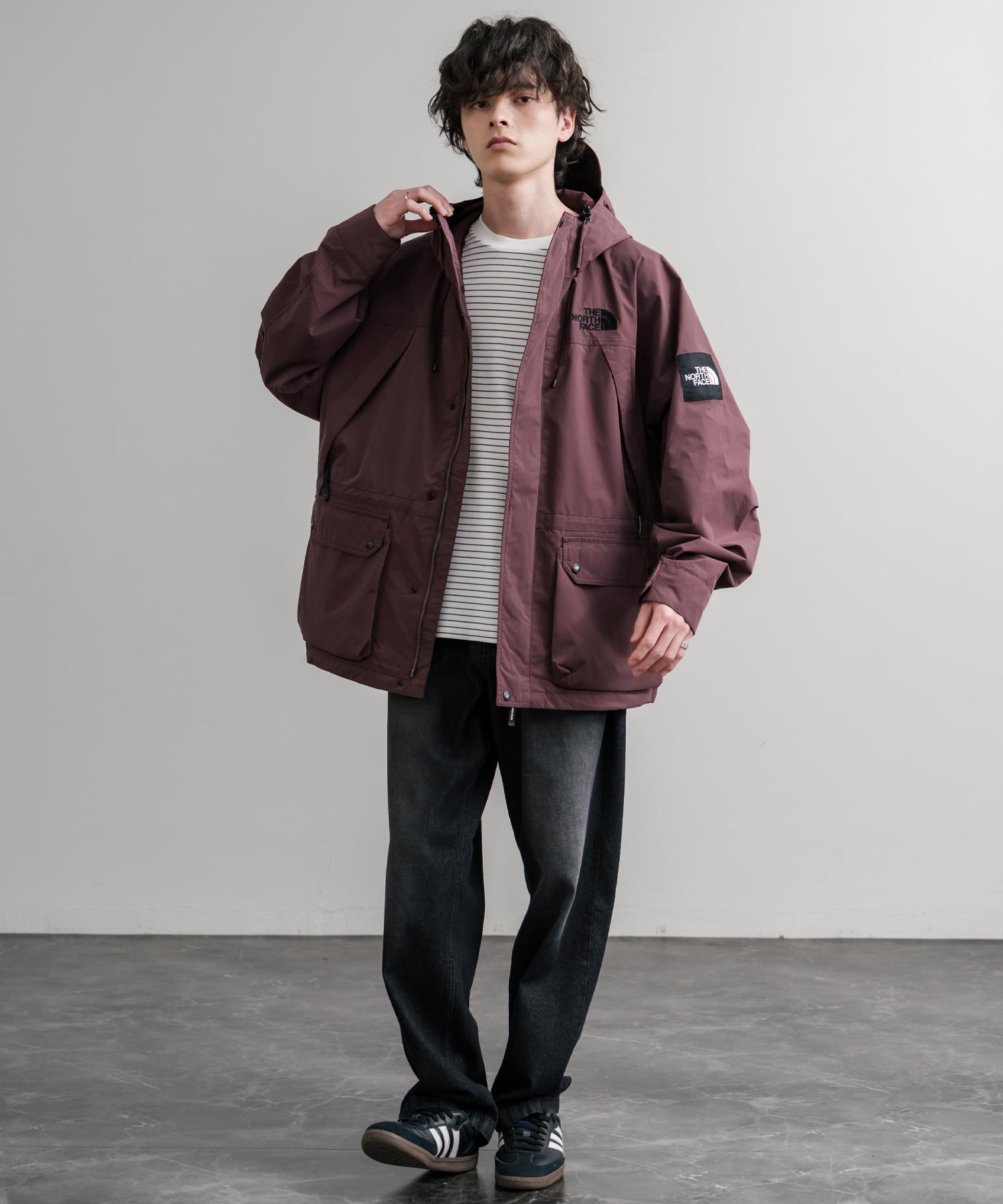 日本未展開モデル THE NORTH FACE ザ・ノースフェイス WHITE LABEL ホワイトレーベル EXPLORER JACKET オーバーサイズワンポイントロゴエクスプローラージャケット 15571