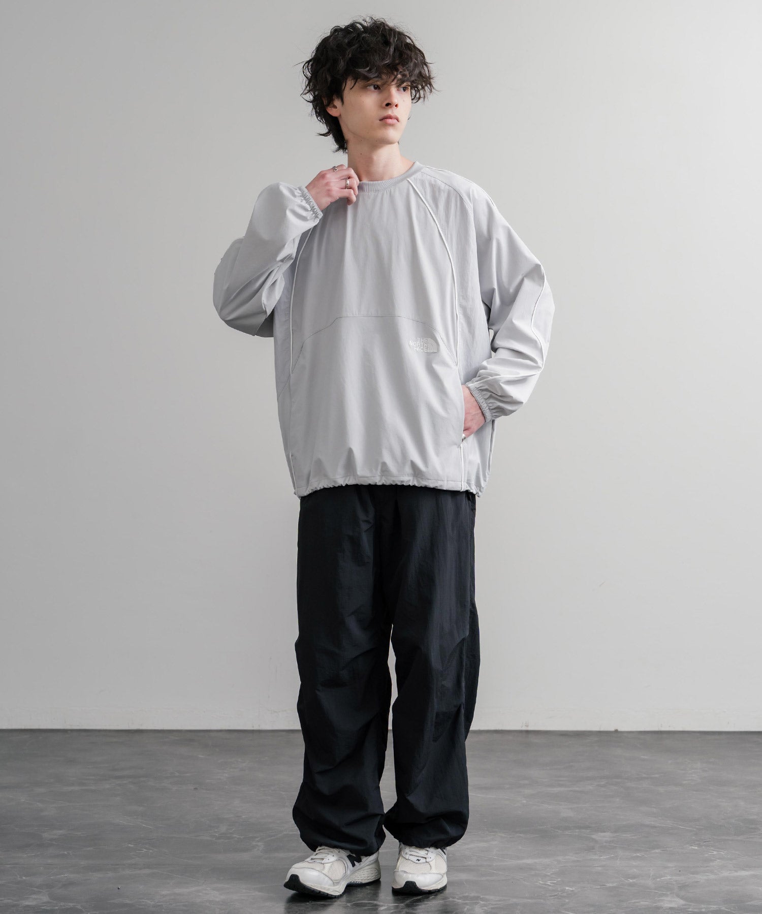 日本未展開モデル THE NORTH FACE ザ・ノースフェイス DYNAMO CREWNECK ダイナモクルーネックナイロン長袖カットソー 15573