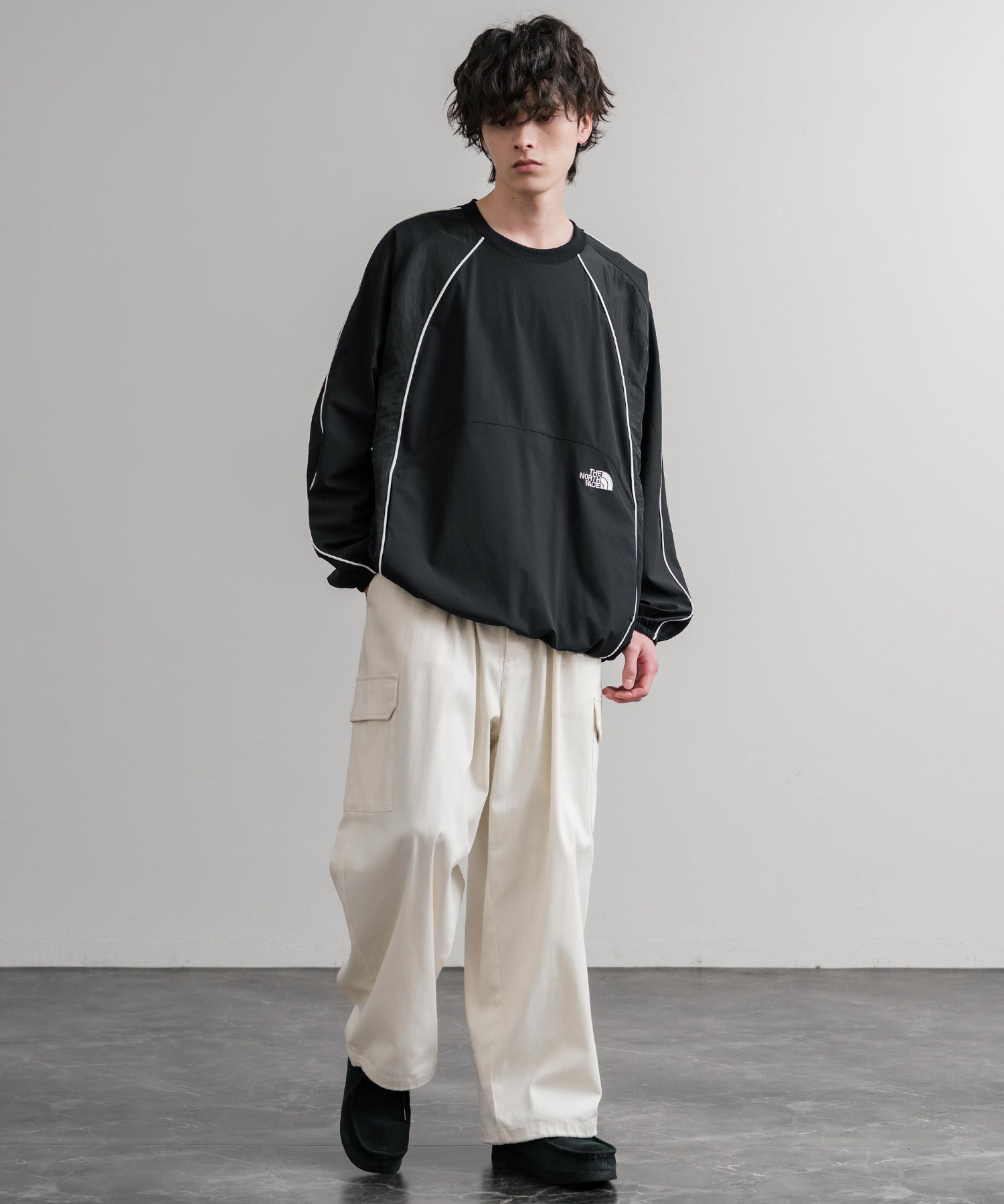 日本未展開モデル THE NORTH FACE ザ・ノースフェイス DYNAMO CREWNECK ダイナモクルーネックナイロン長袖カットソー 15573