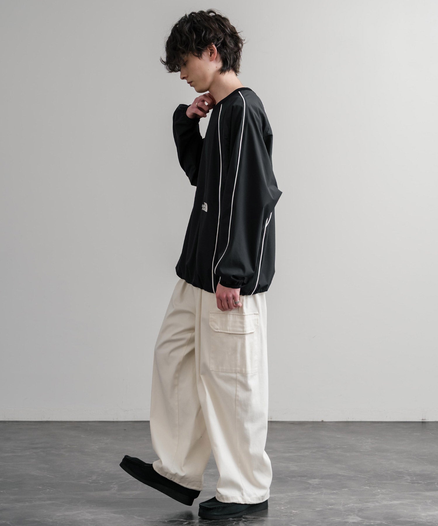 日本未展開モデル THE NORTH FACE ザ・ノースフェイス DYNAMO CREWNECK ダイナモクルーネックナイロン長袖カットソー 15573