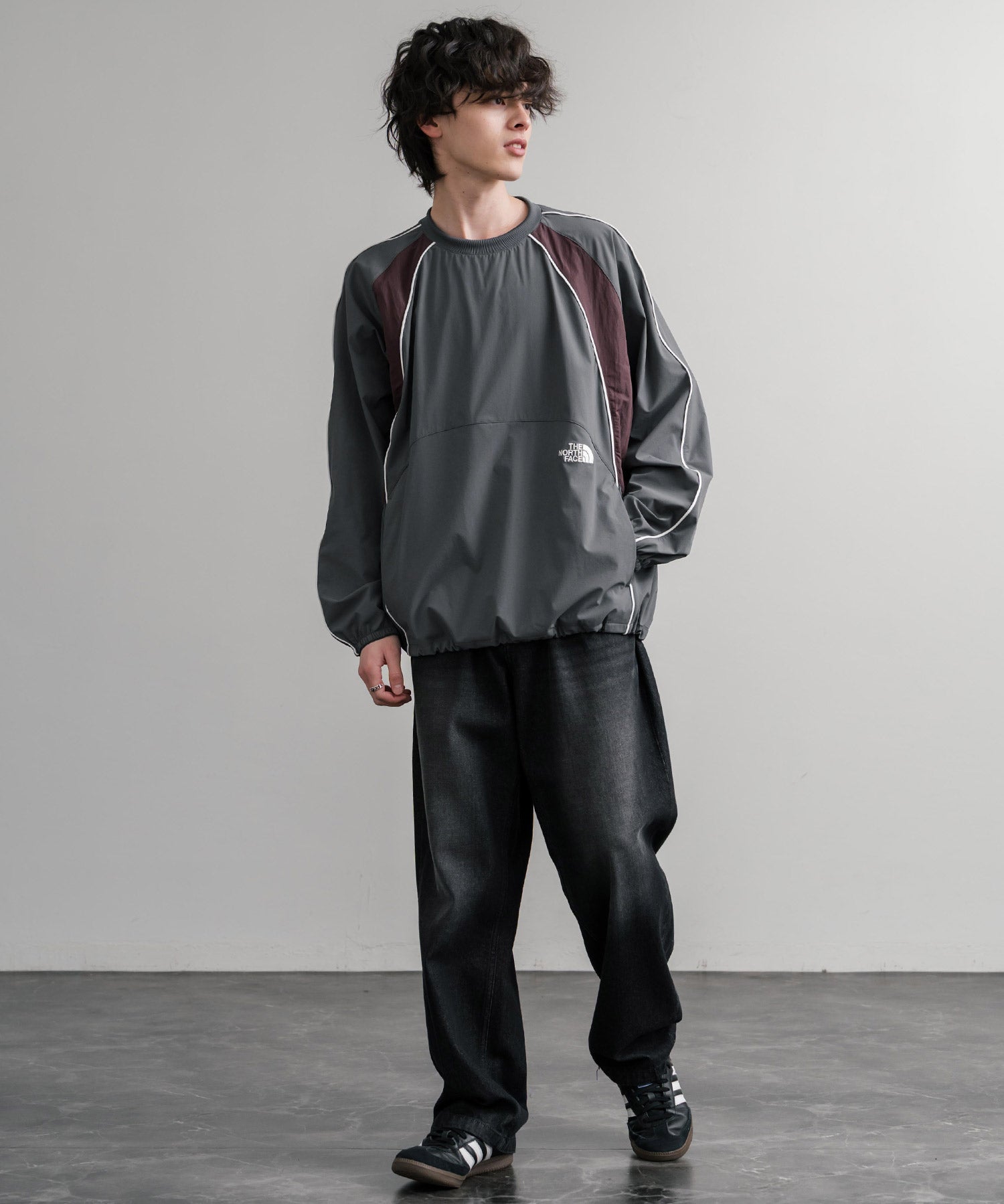 日本未展開モデル THE NORTH FACE ザ・ノースフェイス DYNAMO CREWNECK ダイナモクルーネックナイロン長袖カットソー 15573