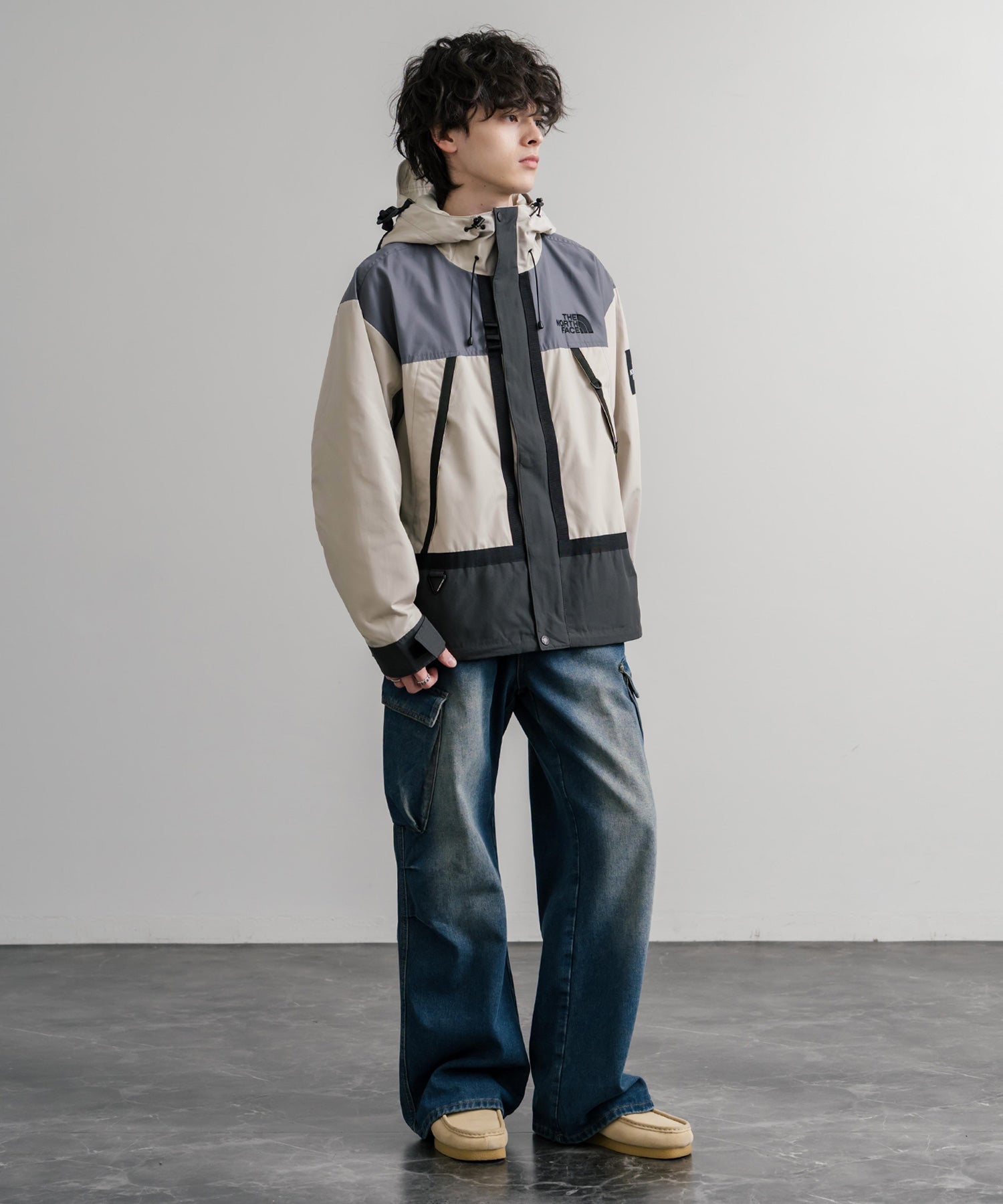 日本未展開モデル THE NORTH FACE ザ・ノースフェイス WHITE LABEL ホワイトレーベル VINTAGE MARTIS JACKET オーバーサイズワンポイントロゴヴィンテージマルティスジャケット 15576