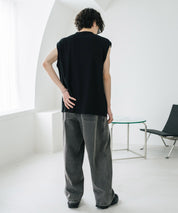 オーバーサイズ T/Cワッフルヘンリーネックタンクトップ 15577