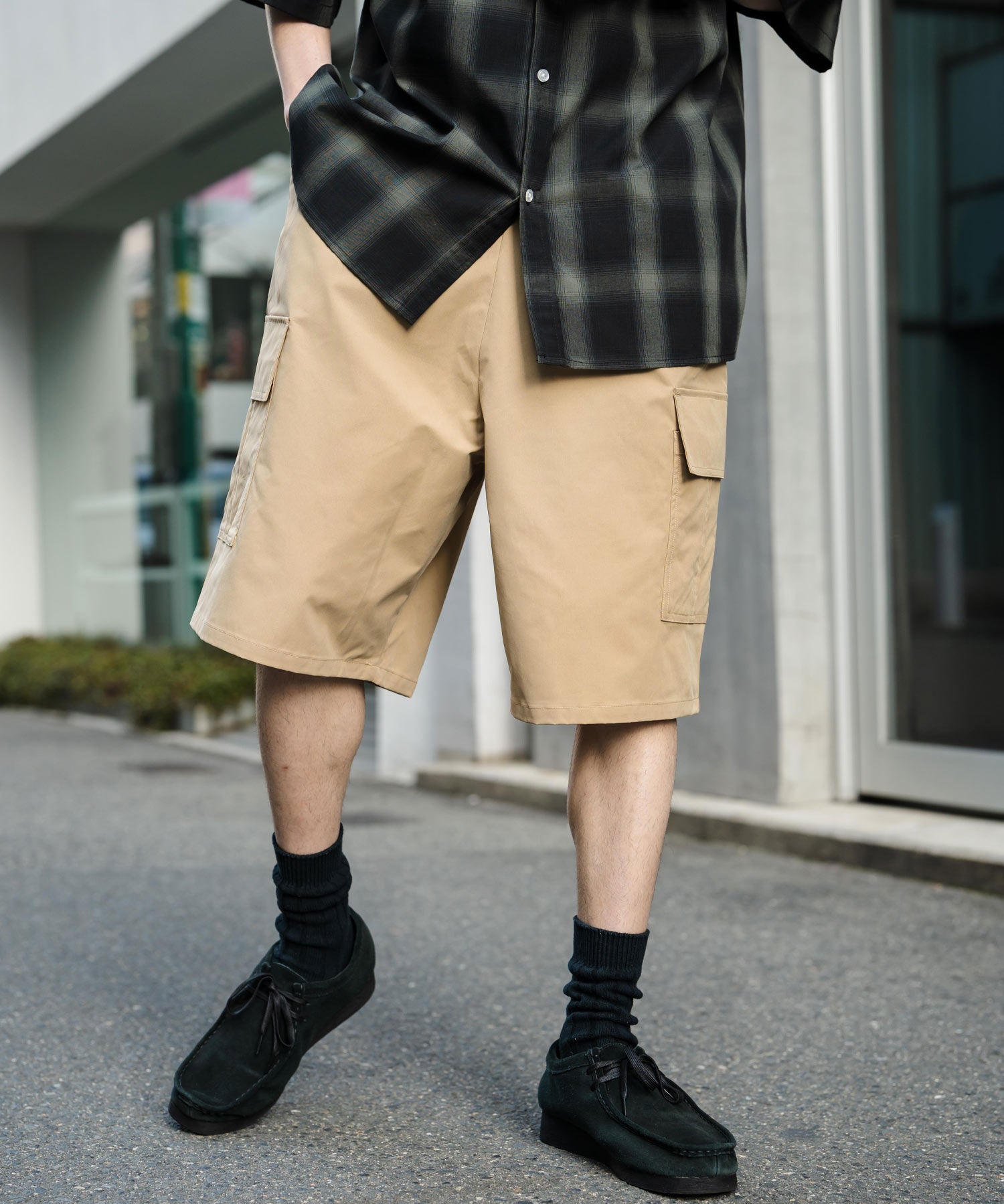 ワイドカーゴイージーハーフパンツ 15579