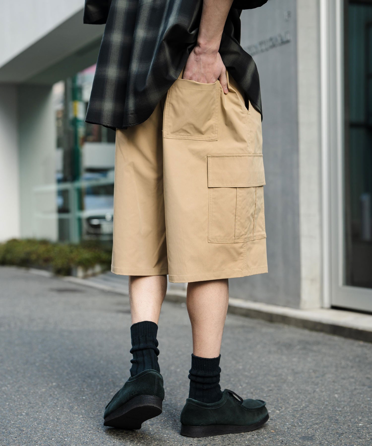 ワイドカーゴイージーハーフパンツ 15579