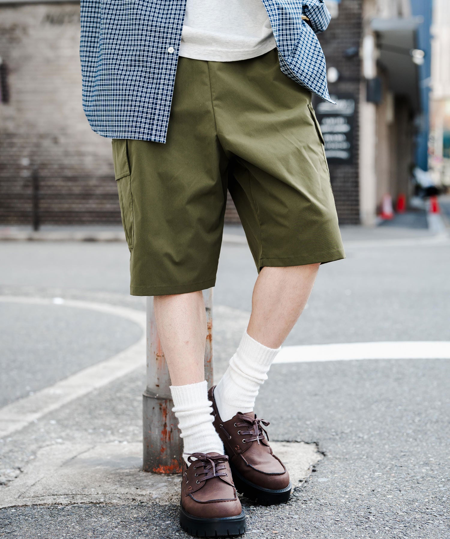 ワイドカーゴイージーハーフパンツ 15579