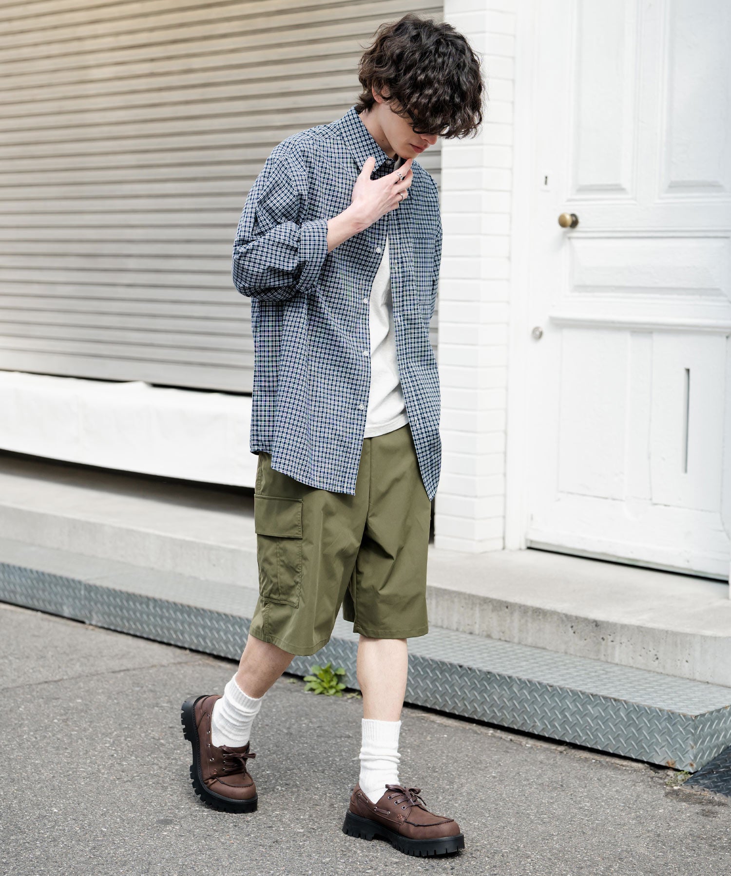 ワイドカーゴイージーハーフパンツ 15579