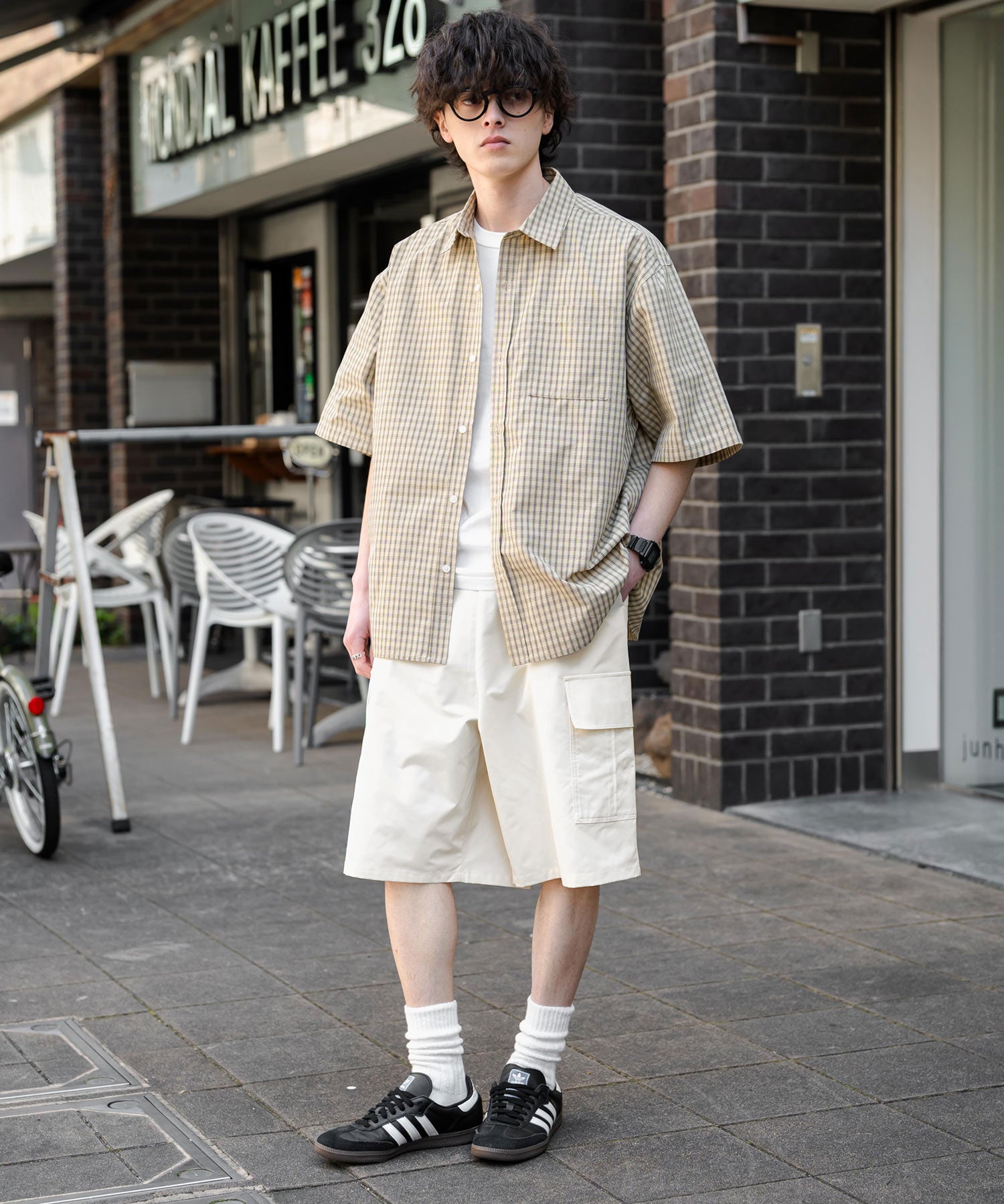 ワイドカーゴイージーハーフパンツ 15579