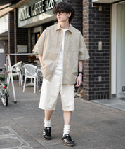 ワイドカーゴイージーハーフパンツ 15579