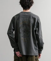 KRIFF MAYER クリフメイヤー オーバーサイズスーベニア刺繍クルーネック長袖Tシャツ(龍) /ロンT 2537202 15602