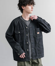KRIFF MAYER ノーカラーデニムカバーオールワークジャケット 2534002 15611