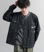 KRIFF MAYER ノーカラーデニムカバーオールワークジャケット 2534002 15611