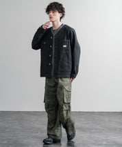 KRIFF MAYER ノーカラーデニムカバーオールワークジャケット 2534002 15611