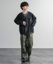 KRIFF MAYER ノーカラーデニムカバーオールワークジャケット 2534002 15611