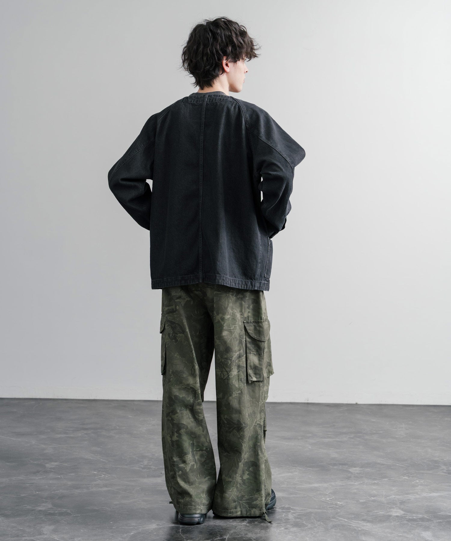 KRIFF MAYER ノーカラーデニムカバーオールワークジャケット 2534002 15611