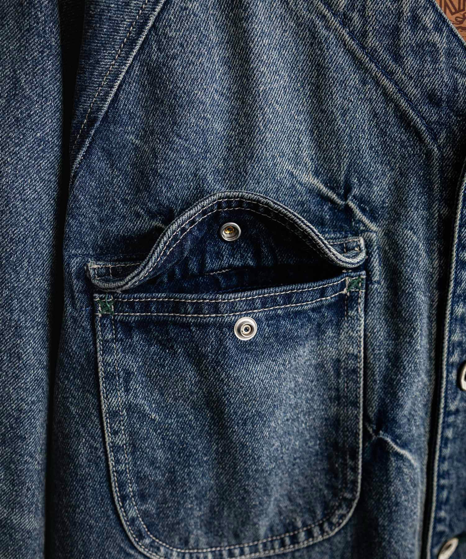 KRIFF MAYER ノーカラーデニムカバーオールワークジャケット 2534002 15611