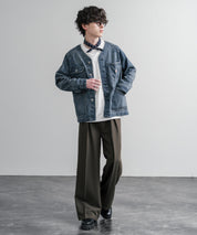 KRIFF MAYER ノーカラーデニムカバーオールワークジャケット 2534002 15611