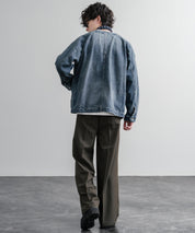 KRIFF MAYER ノーカラーデニムカバーオールワークジャケット 2534002 15611