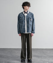 KRIFF MAYER ノーカラーデニムカバーオールワークジャケット 2534002 15611