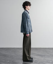 KRIFF MAYER ノーカラーデニムカバーオールワークジャケット 2534002 15611