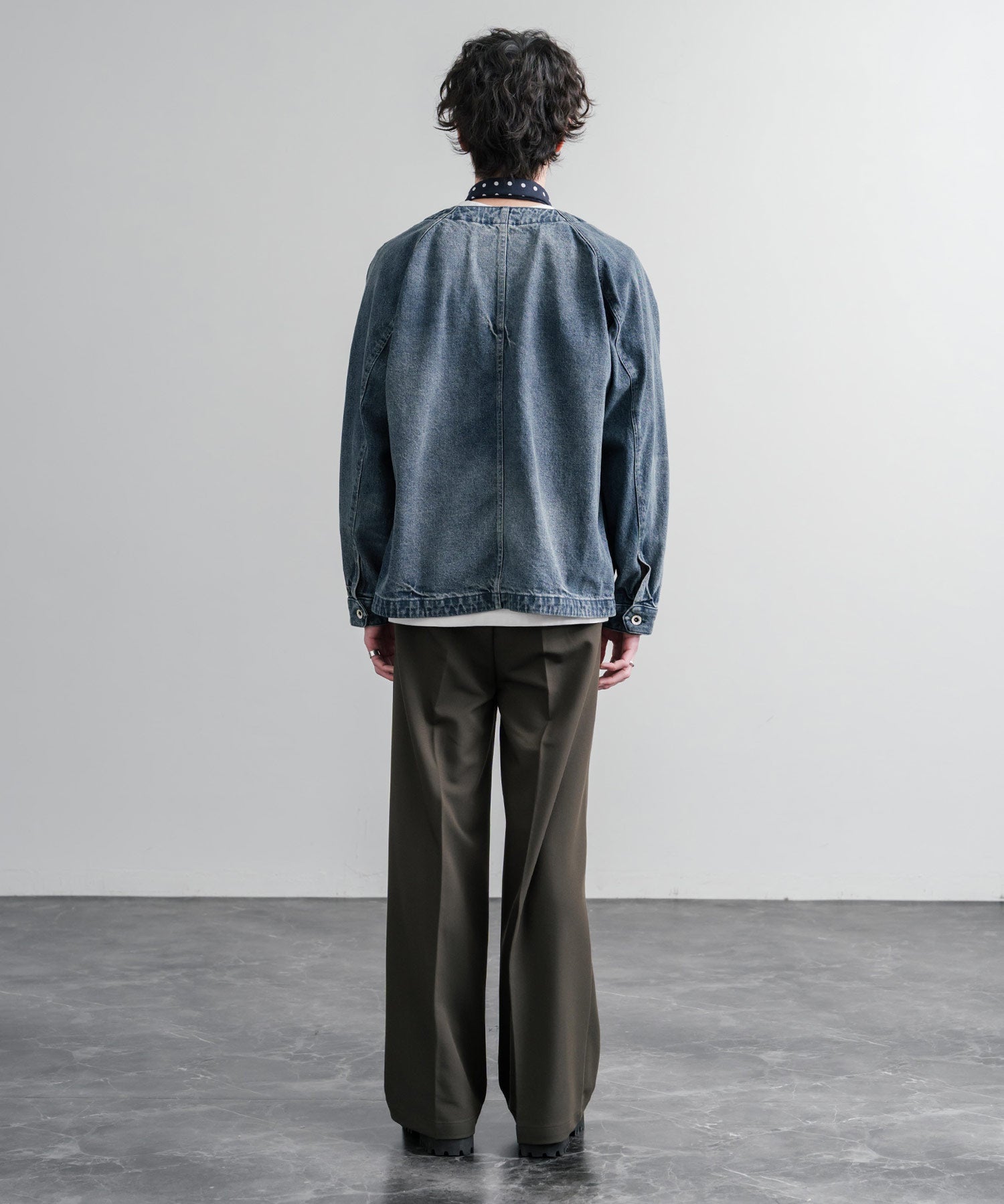 KRIFF MAYER ノーカラーデニムカバーオールワークジャケット 2534002 15611