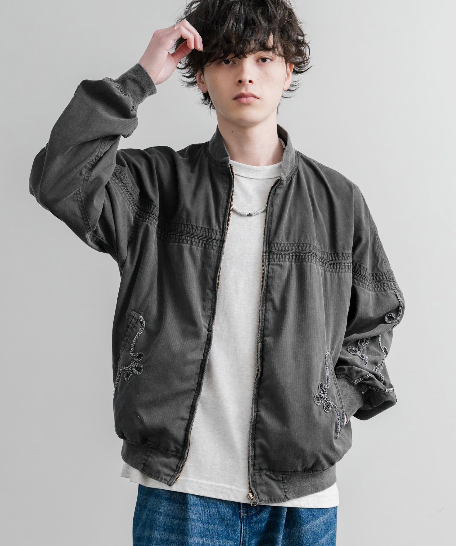 KRIFF MAYER オーバーサイズショート丈ブルゾン ダービージャケット 2534003 15612