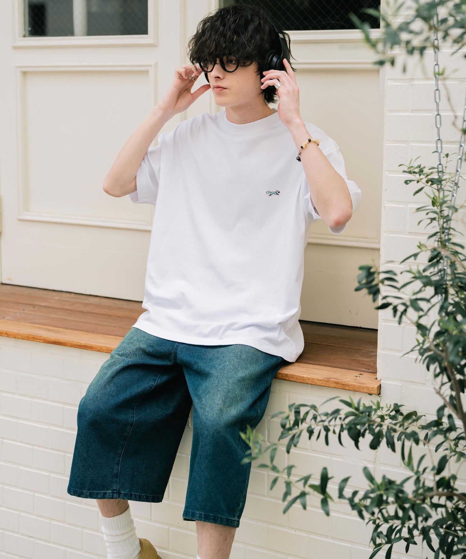 PENNEYS 別注コラボオーバーサイズFOXワッペン刺繍半袖Tシャツ 15618