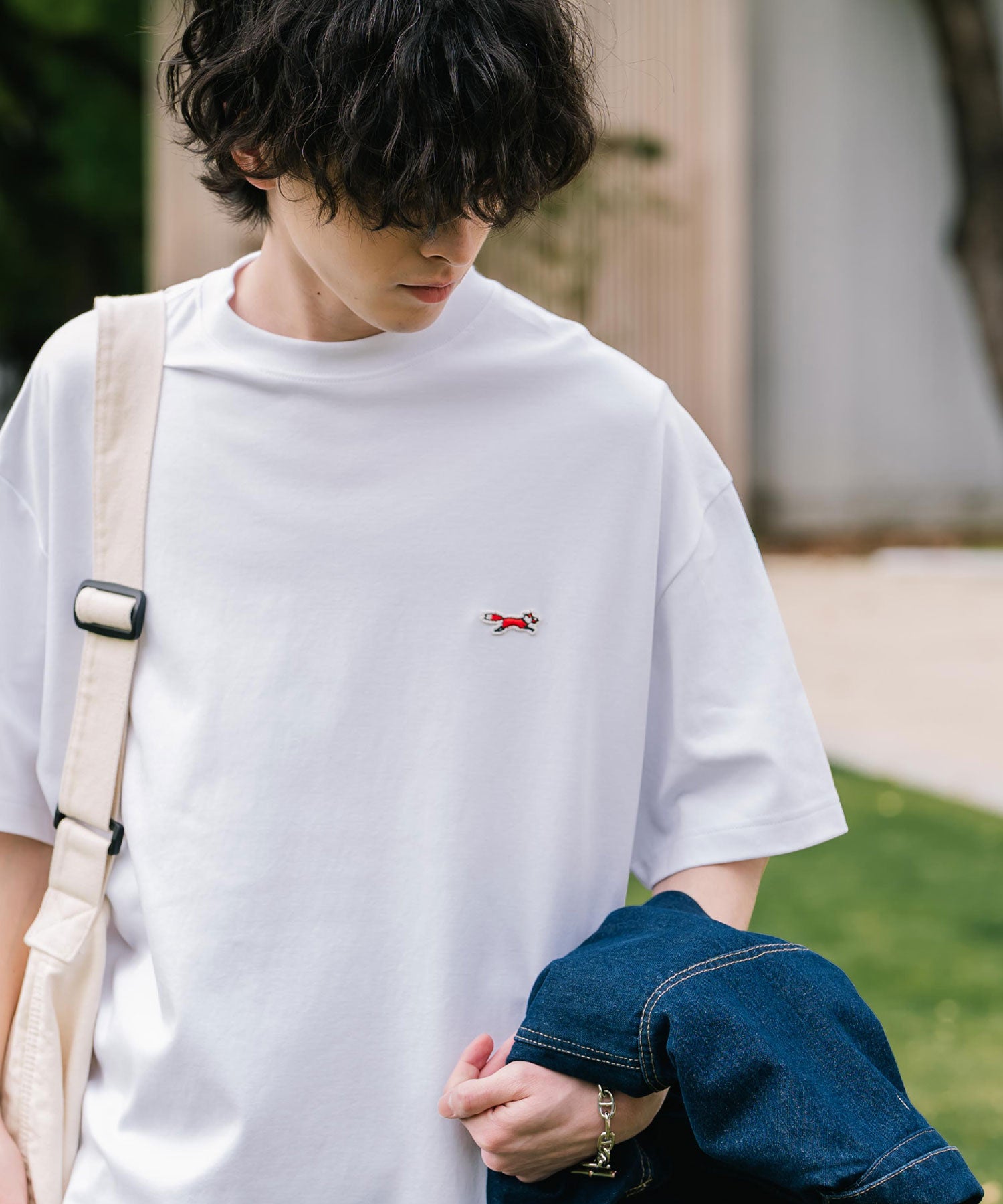 PENNEYS 別注コラボオーバーサイズFOXワッペン刺繍半袖Tシャツ 15618