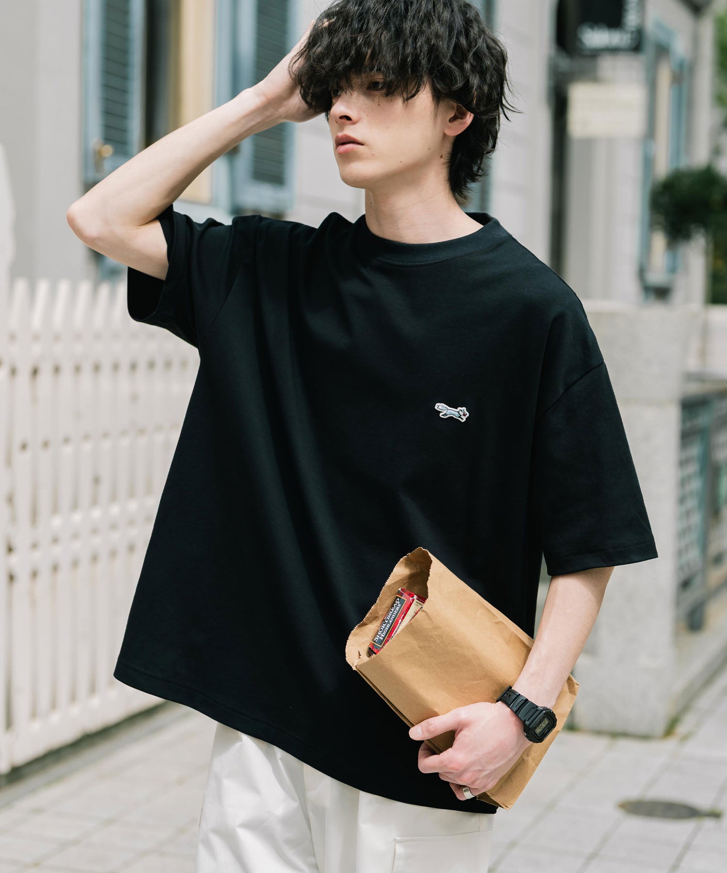 PENNEYS 別注コラボオーバーサイズFOXワッペン刺繍半袖Tシャツ 15618