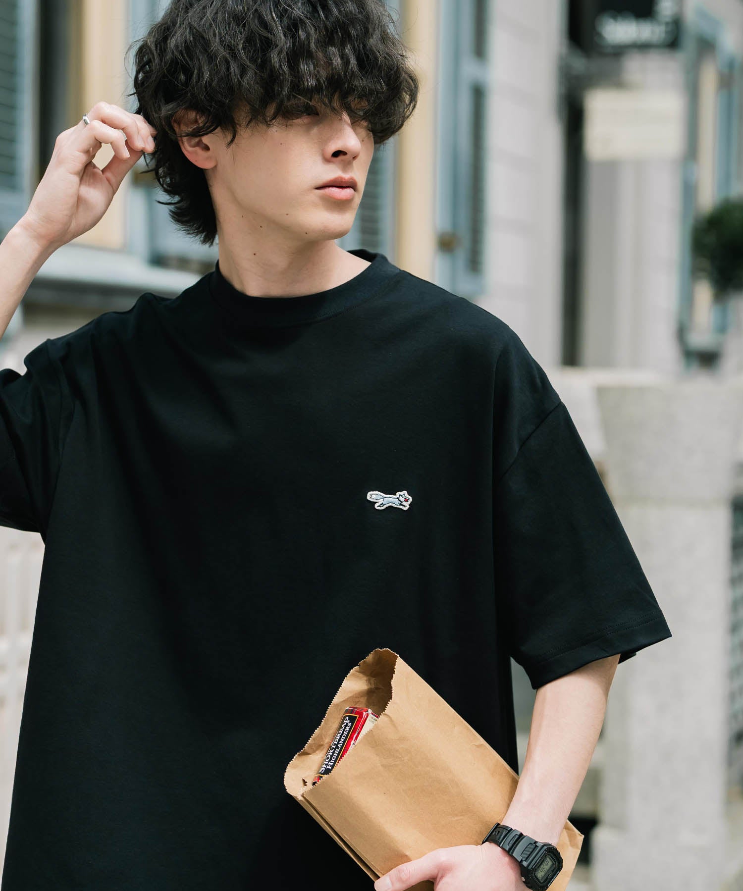 PENNEYS 別注コラボオーバーサイズFOXワッペン刺繍半袖Tシャツ 15618