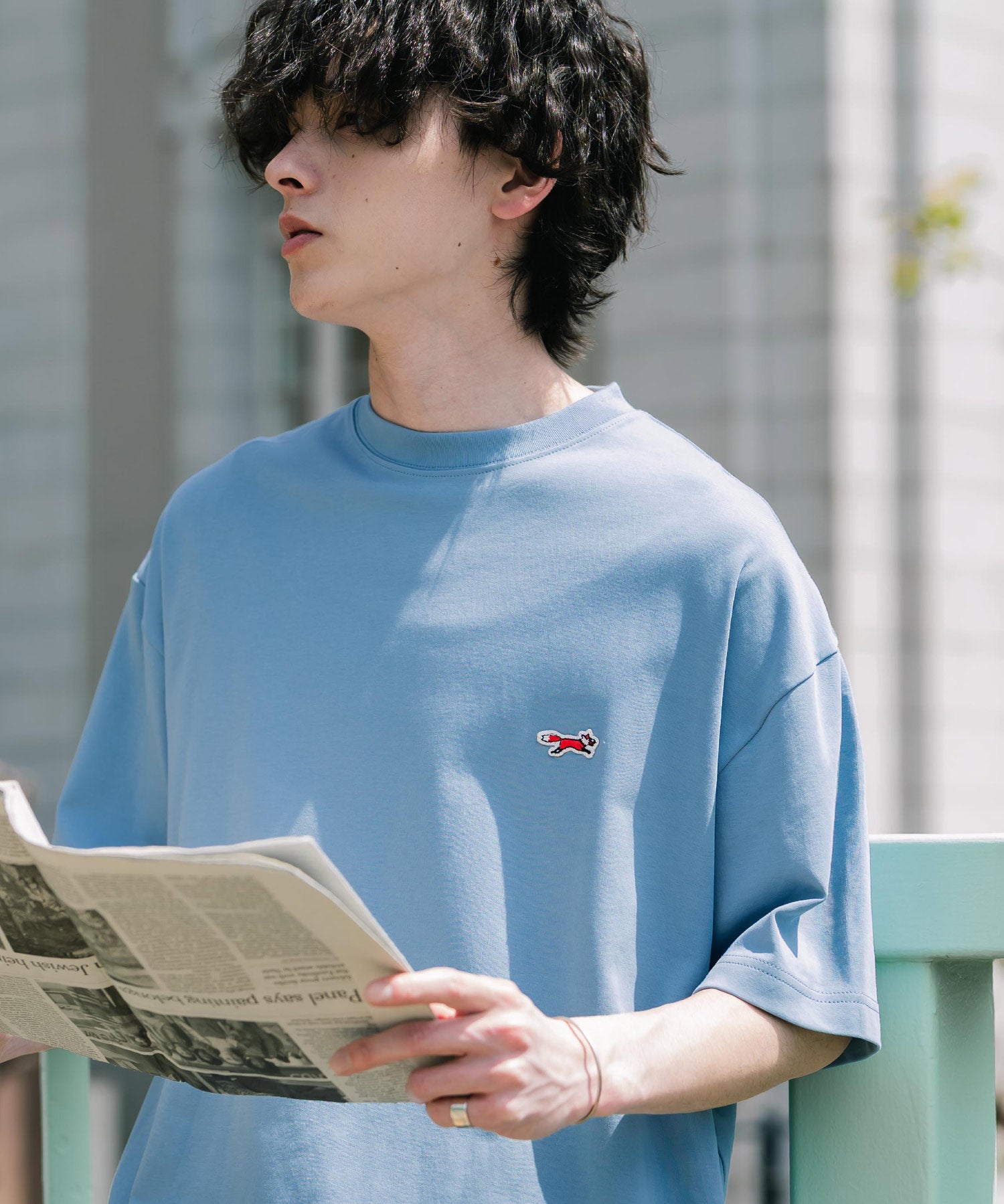 PENNEYS 別注コラボオーバーサイズFOXワッペン刺繍半袖Tシャツ 15618